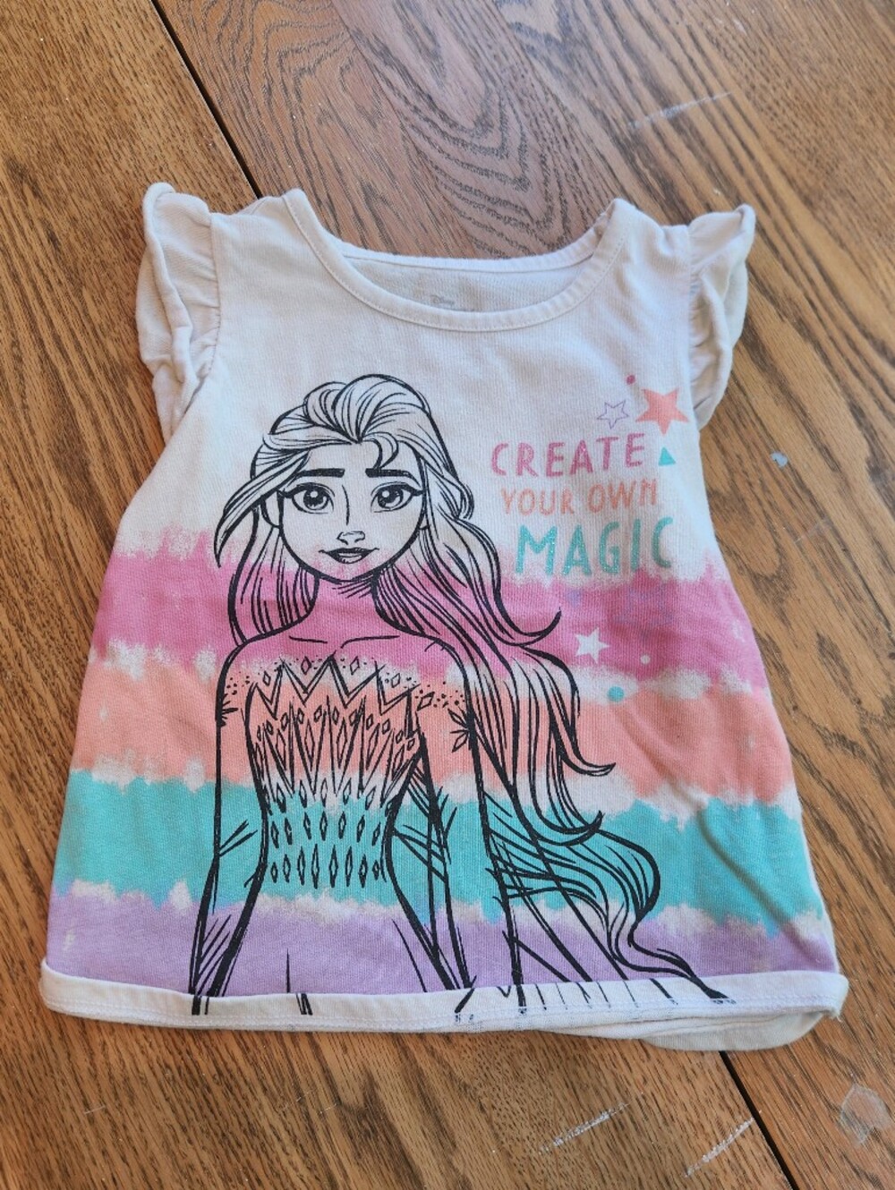 Disney Sleeveless Tank Top - Pastel Pink Teal Lavender Tie-Dye Toddler